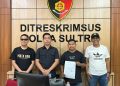 Organisasi profesi jurnalis saat melaporkan pelaku doxing ke Polda Sultra