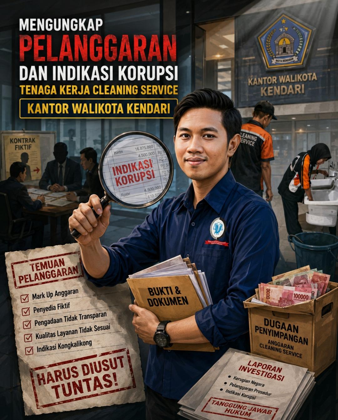 KSBSI Ungkap Pekerja Cleaning Service Kantor Wali Kota Kendari Diduga Digaji di Bawah UMK 10 KSBSI mengungkap dugaan pelanggaran CV Indo Tamaya selaku pihak ketiga jasa cleaning service di Kantor Walikota Kendari