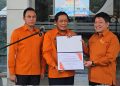 Pencanangan Sensus Ekonomi 2025 melalui Apel Gabungan yang digelar di Lapangan Kantor Gubernur Sultra