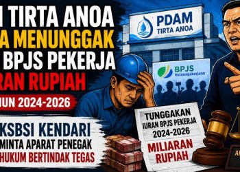 KSBSI Kendari Ungkap Dugaan Tunggakan BPJS Miliaran Rupiah di PDAM Tirta Anoa