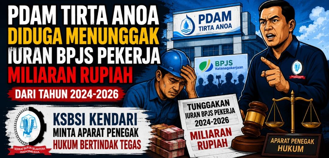 KSBSI Kendari Ungkap Dugaan Tunggakan BPJS Miliaran Rupiah di PDAM Tirta Anoa 10 KSBSI Kendari Ungkap Dugaan Tunggakan BPJS Miliaran Rupiah di PDAM Tirta Anoa