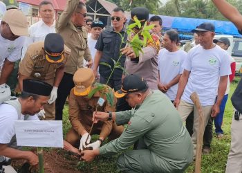 Hari Lingkungan Hidup Sedunia, Bupati Konsel melakukan penanaman pohon