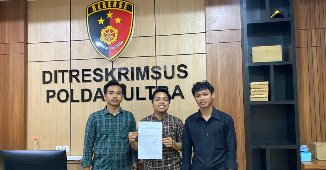 BASMI saat melaporkan dugaan perambahan kawasan hutan lindung yang dilakukan oleh PT Tani Prima Makmur di Kabupaten Konawe
