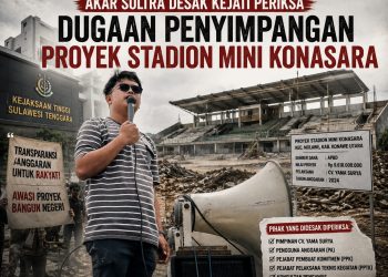 AKAR Sultra mendesak Kejati memeriksa kontraktor atas dugaan penyimpangan proyek Stadion Mini Konasara