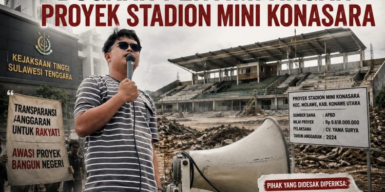 AKAR Sultra Desak Kejati Periksa Dugaan Penyimpangan Proyek Stadion Mini Konasara