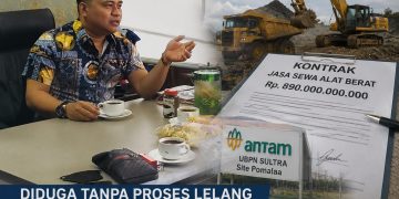 Direktur Ampuh Sultra, Hendro Nilopo menyoroti polemik kontrak jasa sewa alat berat antara PT Antam UBPN Sultra (Site Pomalaa) dengan PT Satria Jaya Sultra (SJS)