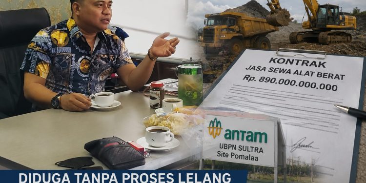 Direktur Ampuh Sultra, Hendro Nilopo menyoroti polemik kontrak jasa sewa alat berat antara PT Antam UBPN Sultra (Site Pomalaa) dengan PT Satria Jaya Sultra (SJS)