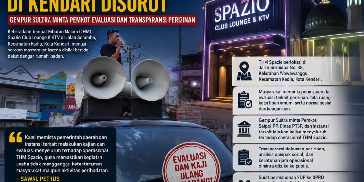 Gempur Sultra menyoroti THM Spazio Club Lounge & KTV Kendari