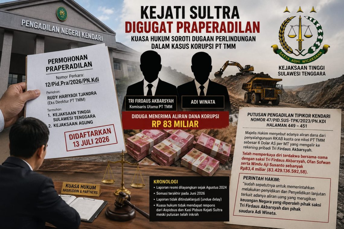 Kasus Korupsi PT TMM, Kuasa Hukum Rudy Hariyadi Gugat Kejati Sultra 10 Ilustrasi