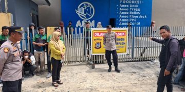 SBKB saat demo PT ABM terkait persoalan hak pekerja