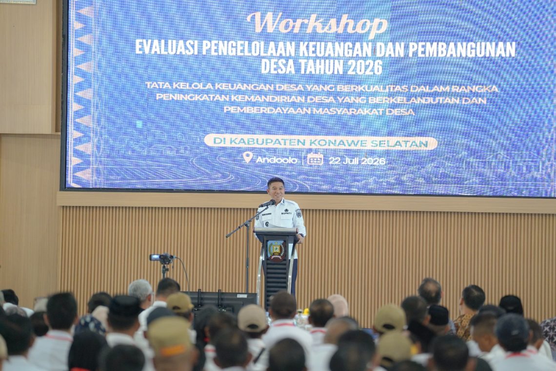 Workshop BPKP, Bupati Konsel Dorong Pengelolaan Dana Desa Berkualitas 10 Bupati Konawe Selatan Irham Kalenggo membuka kegiatan workshop