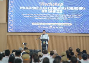 Bupati Konawe Selatan Irham Kalenggo membuka kegiatan workshop
