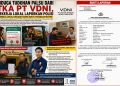 KSBSI Sultra beserta bukti pelaporan ke Polsek Bondoala