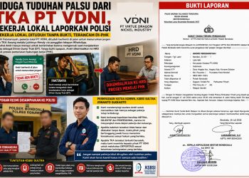 KSBSI Sultra Dampingi Pekerja PT VDNI Laporkan Dugaan Fitnah ke Polsek Bondoala
