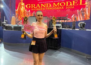 Maliqa Aurora Janiqa siswi SMA Negeri 4 Kendari berhasil meraih gelar Winner Nona Indonesia Sultra 2026 pada ajang Grand Model Indonesia