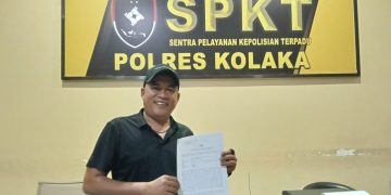 Kuasa hukum wartawan Nasionalinfo.com, Dr. H. Supriadi, S.H., M.H., Ph.D., melaporkan CEO PT JNP ke Polres Kolaka
