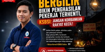 Ketua Korwil KSBSI Sultra, Iswanto Sugiarto, menyebut pekerja BPU sebagai kelompok paling rentan saat pasokan listrik terganggu