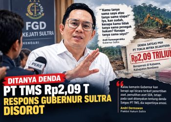 Ditanya Denda PT TMS 2,09 T, Gubernur Sultra Disebut Tunjukkan Standar Ganda