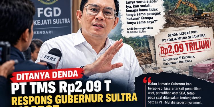 Ditanya Denda PT TMS 2,09 T, Gubernur Sultra Disebut Tunjukkan Standar Ganda