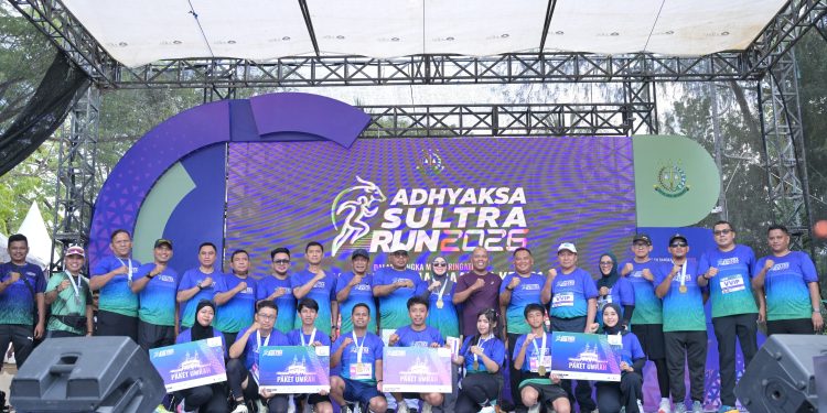 Adhyaksa Sultra Run 1 Tahun 2026 sukses digelar di Kota Kendari, Sulawesi Tenggara