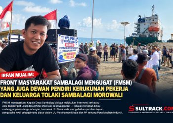 Irfan Mualim, Front Masyarakat Sambalagi Mengugat (FMSM) yang juga Dewan Pendiri Kerukunan Pekerja dan Keluarga Tolaki Sambalagi Morowali