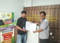 Ketua Korwil KSBSI Sultra, Iswanto saat melaporkan kasus cleaning service Pemkot Kendari ke Kejagung
