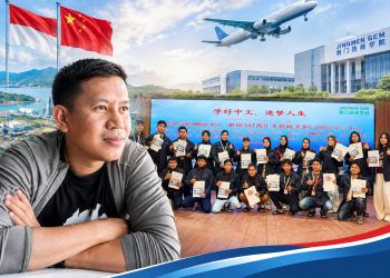 Tokoh Pemuda Desa Sambalagi, Irfan Mualim mengapresiasi program PT IGIP memberangkatkan putra-putri lingkar kawasan industri belajar Mandarin ke China